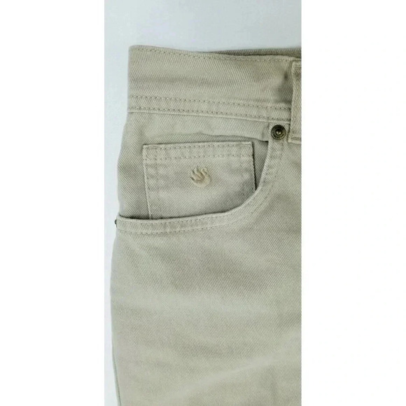 Gloria Vanderbilt Size 6P Womens Petite Tan Average Embroidered Coin Pocket Logo - Picture 8 of 13